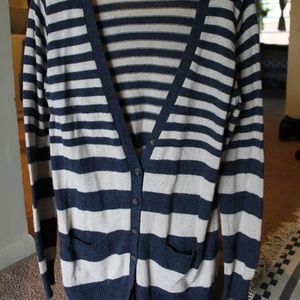 Forever 21 Striped Sweater Cardigan